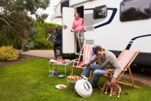 Family Enjoying an RV because they have RV insurance